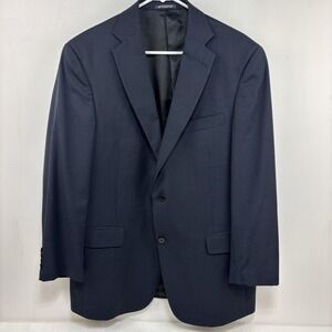Hart Schaffner Marx Gold Trumpeter Men's Navy Pinstripe Blazer Suit Jacket 42R